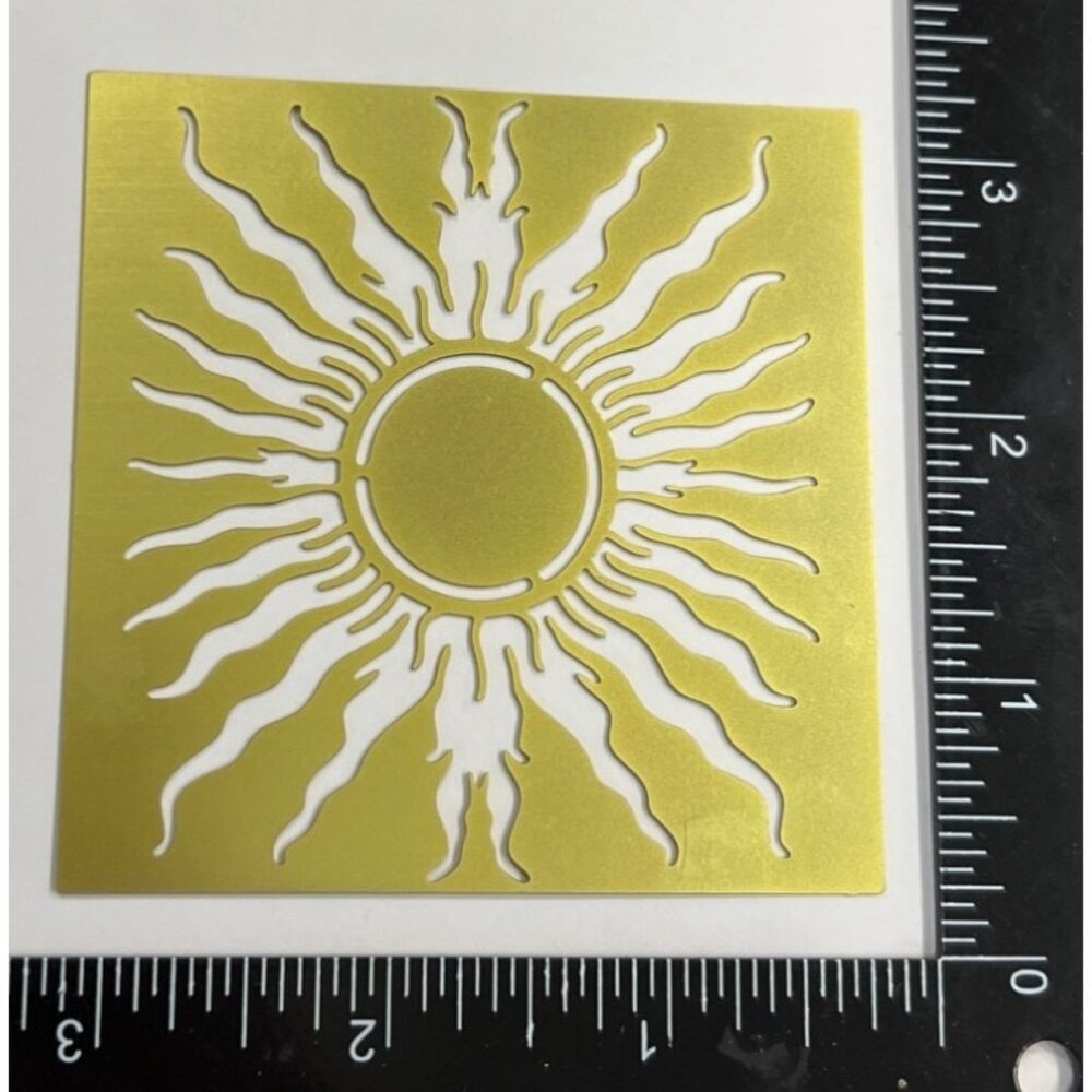 Solid Brass Sun Stencil  designed By Anna Griffin 5821S